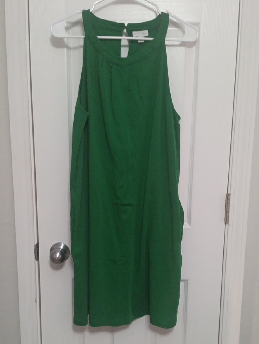 New York & Company Bright Green Sleeveless Shift